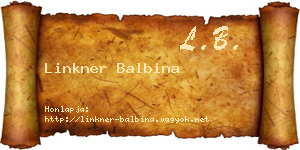Linkner Balbina névjegykártya